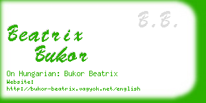 beatrix bukor business card